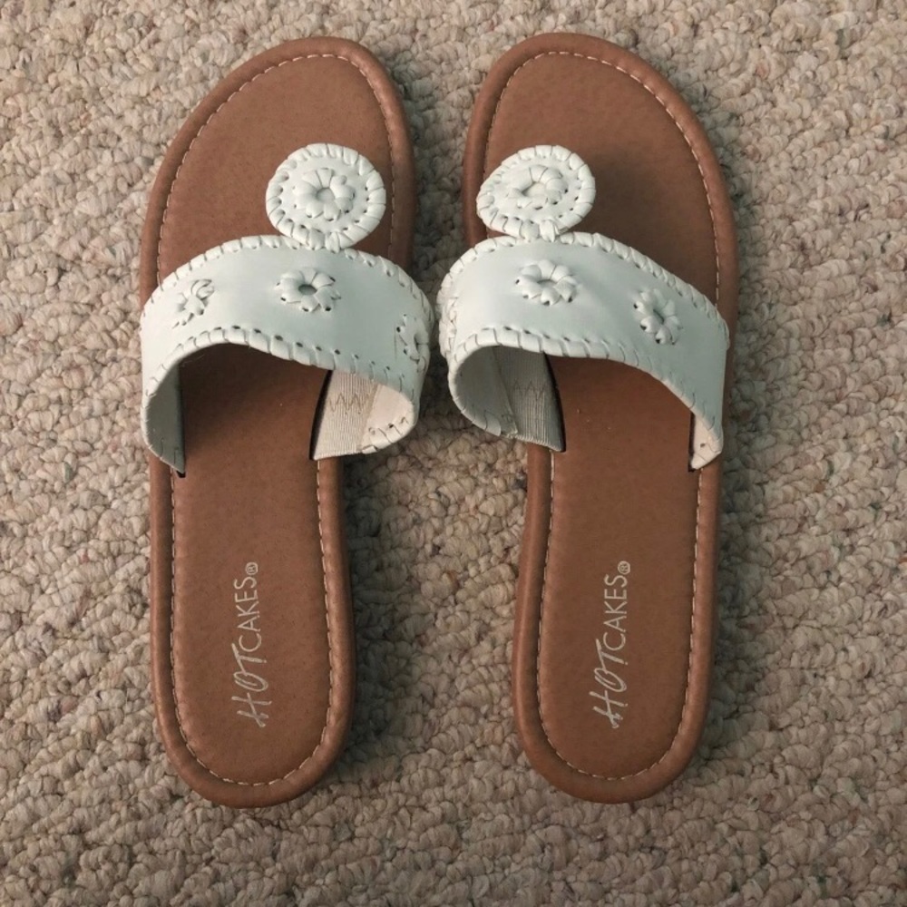 Hot Cakes white sandals